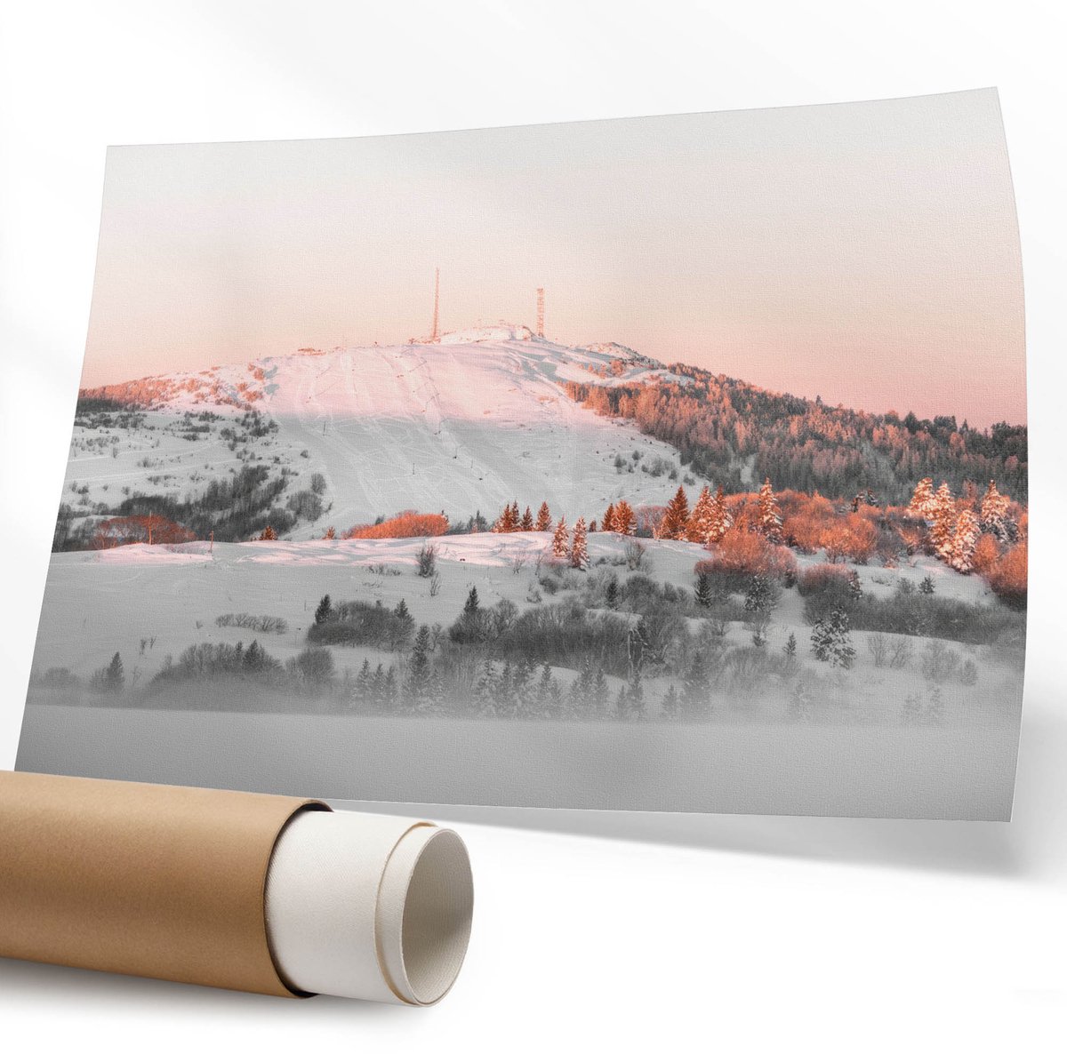 Coloray Polycanvas Poster - Italiaanse Koffie, Typografie - 594 x 840 mm - Geel Kunst - Rechthoek - Kunstposter - Slaapkamer - Minimalist
