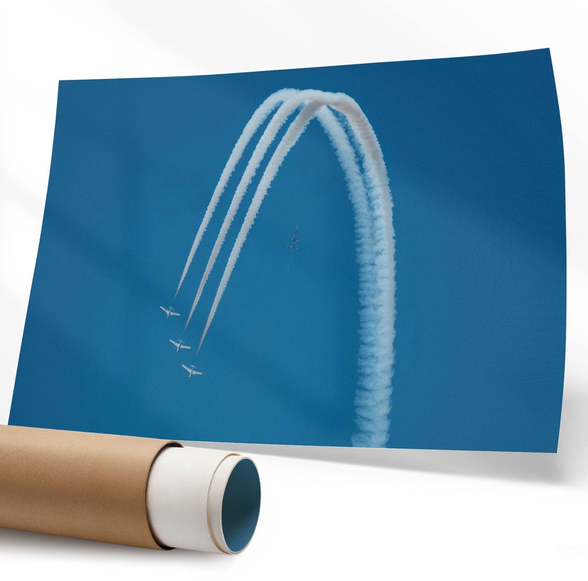 Coloray Polycanvas Wandposter - Stadsauto, Fotografie - 594 x 840 mm - Blauw Illustratie - Rechthoek - Canvasposter - Woonkamer - Modern