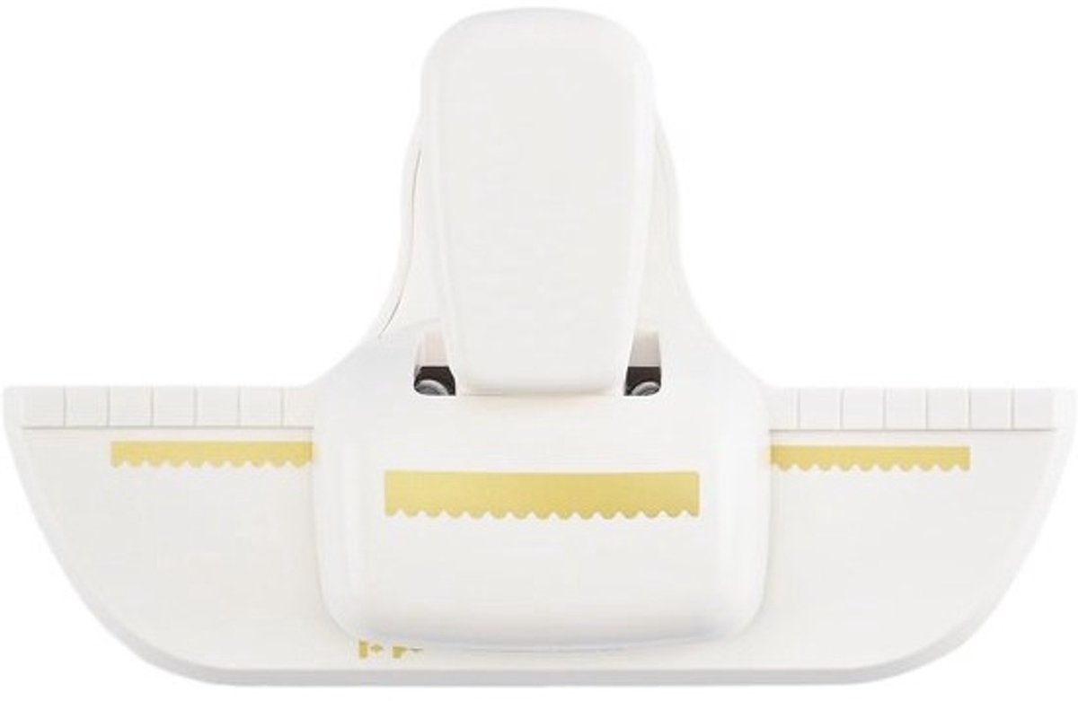 Randpons Papier - Motiefperforator Hobby - Kaarten Maken Scrapbooking - Uitlijnhulp Doorlopend Patroon - 08 x 45 cm - Wit Goud