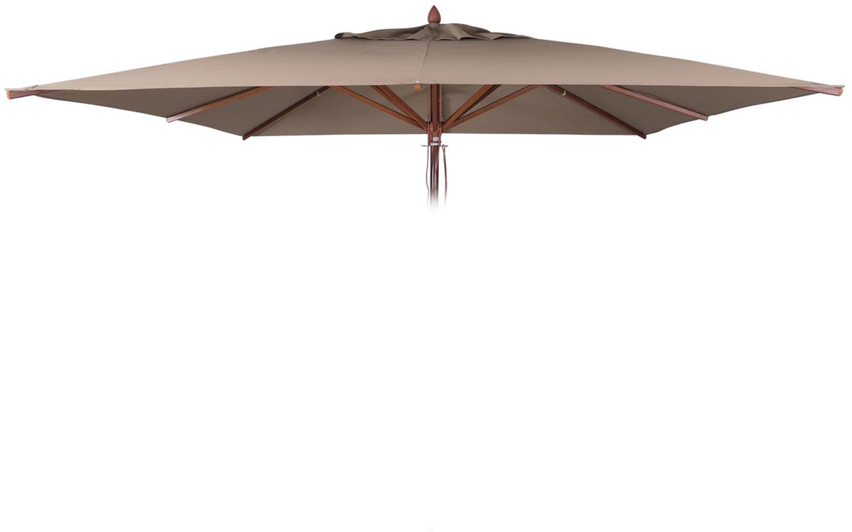 Vervangende hoes voor horeca-houten parasol MCW-C57b, parasolhoes, vierkant 3x3 m polyester ~ taupe