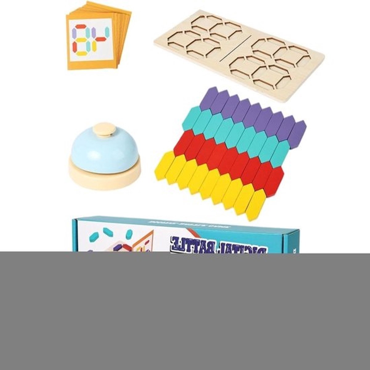 Getallen Puzzel - Cijfers Bouwblokken - Logisch Redeneren - Uitdagende Niveaus - 32 x 16 cm - Niet gespecificeerd