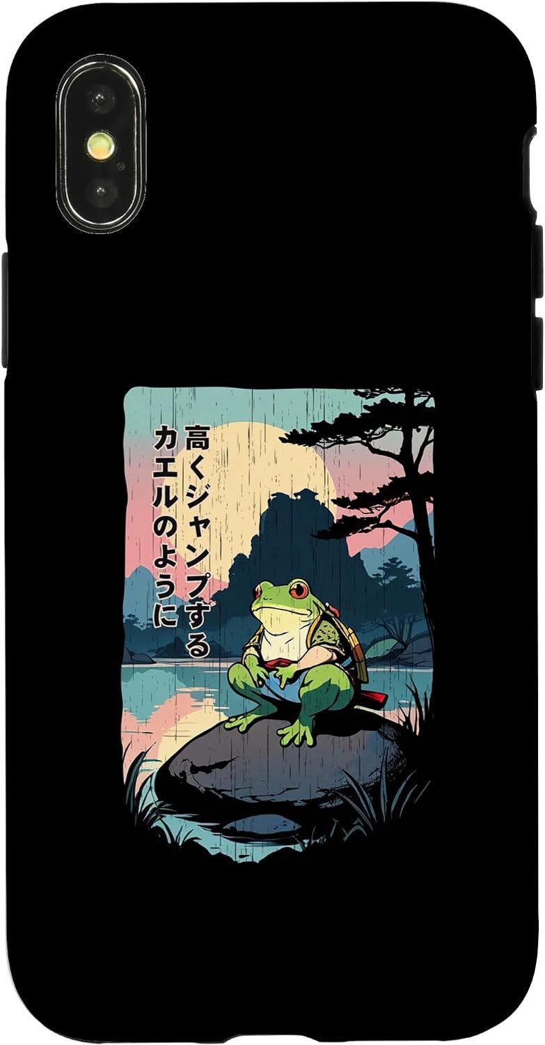Huls voor iPhone X/XS met Japanse kikker print