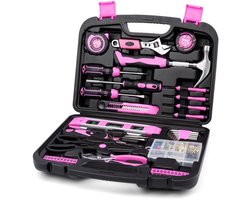 145-stuks Home Repair Tool Kit met gereedschapskast - Complete huishoudelijke handgereedschap set met inbegrip van hamer, tang, schroevendraaiers en meetband voor vrouwen/mannen