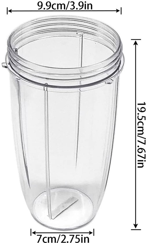 Sapcentrifuge Vervangende Juicer Cups - 32 Oz Inhoud - Transparant Kunststof - Voor Sapcentrifuge Accessoire — afbeelding 2