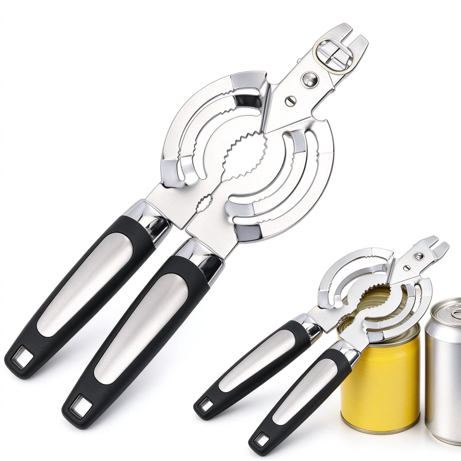 Lifhelpe Keukenaccessoires - Multifunctionele opener - 8-in-1 keukenhulp - Voor potten, flessen en bierdeksels - Geschikt voor ouderen
