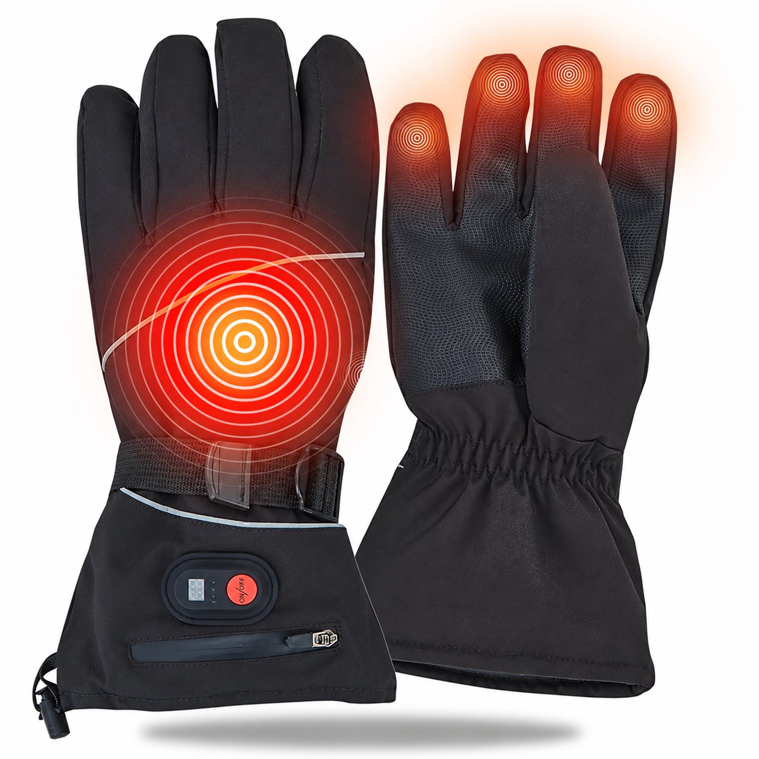 Thuys - Verwarmde Touchscreen Handschoenen – S/M – Handbreedte 4–6 cm – Oplaadbaar – 35–45 °C – Windbestendig – Waterafstotend – Antislip – Zwart