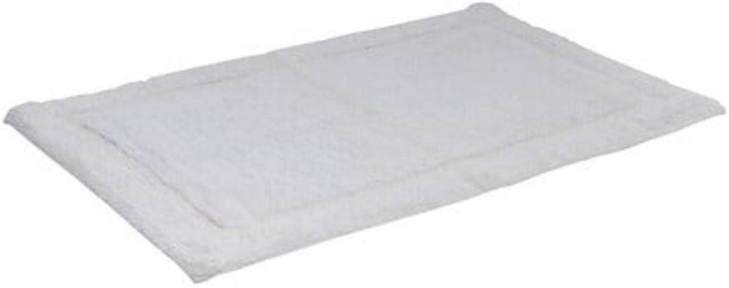 5Five Fluffy Badkamer kleedje / badmat voor de vloer - 50 x 75 cm - wit - dikke stof - katoen - extra soft - Colorama serie