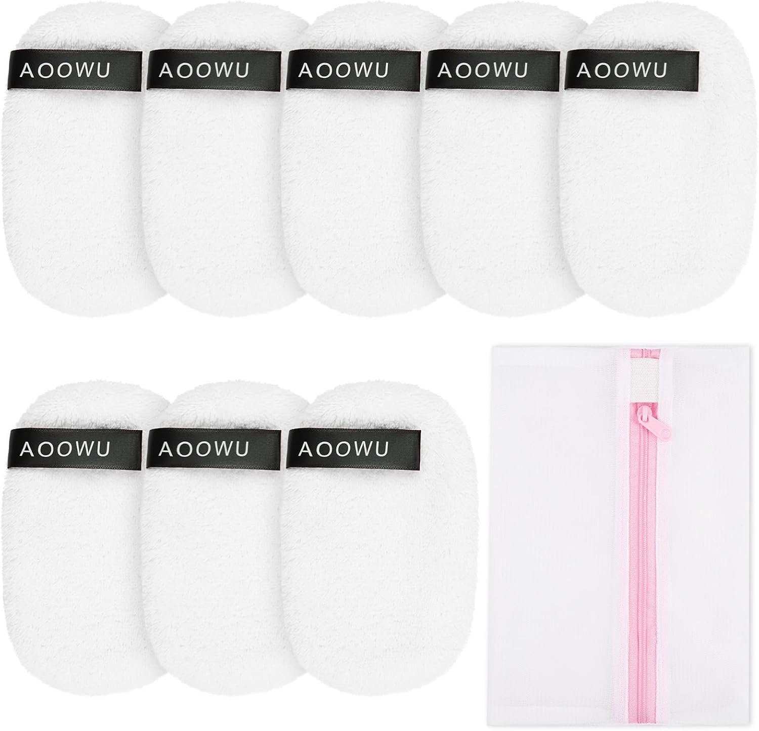 Make-up remover pads 8 stuks - dubbelzijdig flanelmateriaal - wasbaar en herbruikbaar - geschikt voor gezichtsreiniging - m-winkel