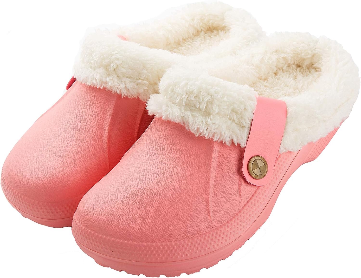 Gevoerde pantoffels met vacht, gesloten, waterdichte tuinclogs
