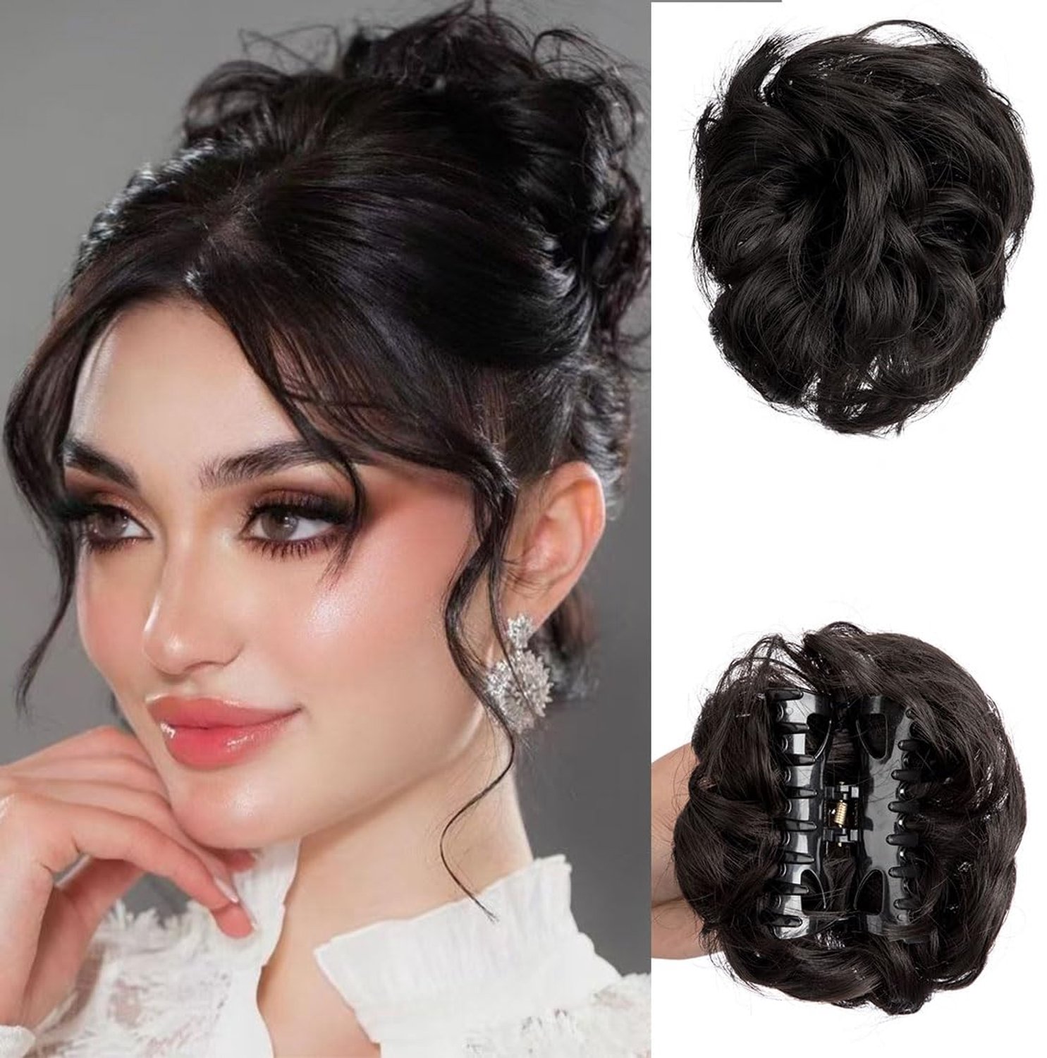 Haaraccessoire voor opsteekkapsels, elastische haarband, gekruld, knot, haarband voor dames