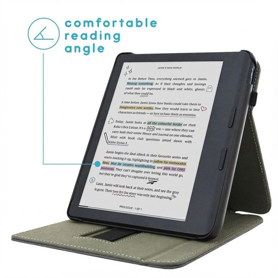 iMoshion Ereader Cover / Hoesje Geschikt voor Kobo Libra Colour - iMoshion Stand Flipcase - Zwart van iMoshion — afbeelding 4