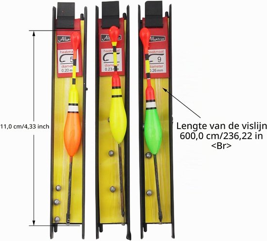 Zesdelige Vis Zwemset met Drijvende Haken en Loodgewicht voor Karper en Forel Vissen — afbeelding 5