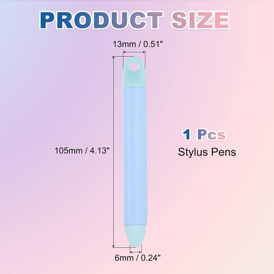 Stylus pen voor touchscreen 105 x 13 mm - blauwe kunststof - hoge gevoeligheid - krasvrij en natuurlijk gevoel - ServiceTopper — afbeelding 5
