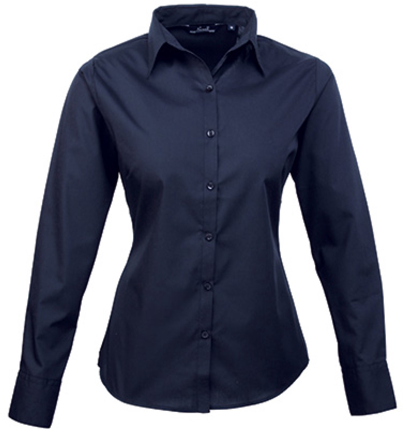 Premier Workwear - Women´s Poplin Long Sleeve Blouse - Navy (ca. Pantone 2378C) - 44 (XL/16)