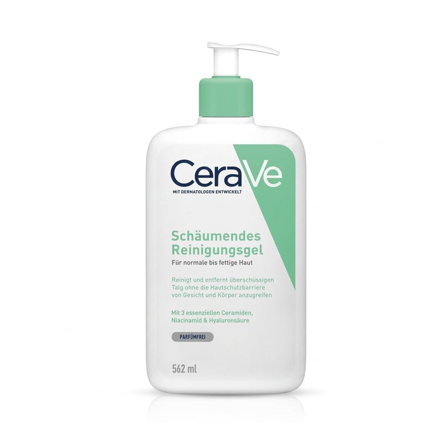 CeraVe Schuimende Reinigingsgel – Gezicht & Lichaam – Foaming Cleanser voor Normale tot Vette Huid – Met 3 Essentiële Ceramiden, Niacinamide & Hyaluronzuur – Milde Gezichtsreiniger