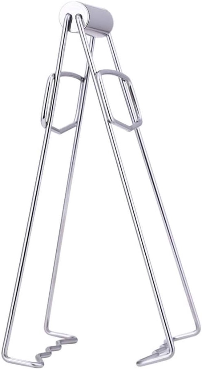 Schotelplaatclip, Keuken Opvouwbare Kookplaattang Komclips Anti-hete Kom Schotelpan Grijper Kommen Klemhouder Tong Keukenklem Kookgereedschap (SILVER)