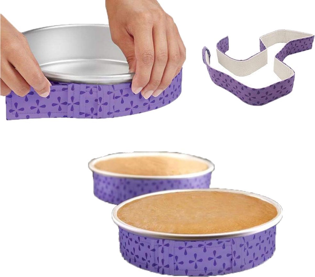 zalati Cake Strip Bak-Even Bakken Tin Tray Wraps Super Absorberende Cake Pan Bevochtig Riemen voor Cake Bakken