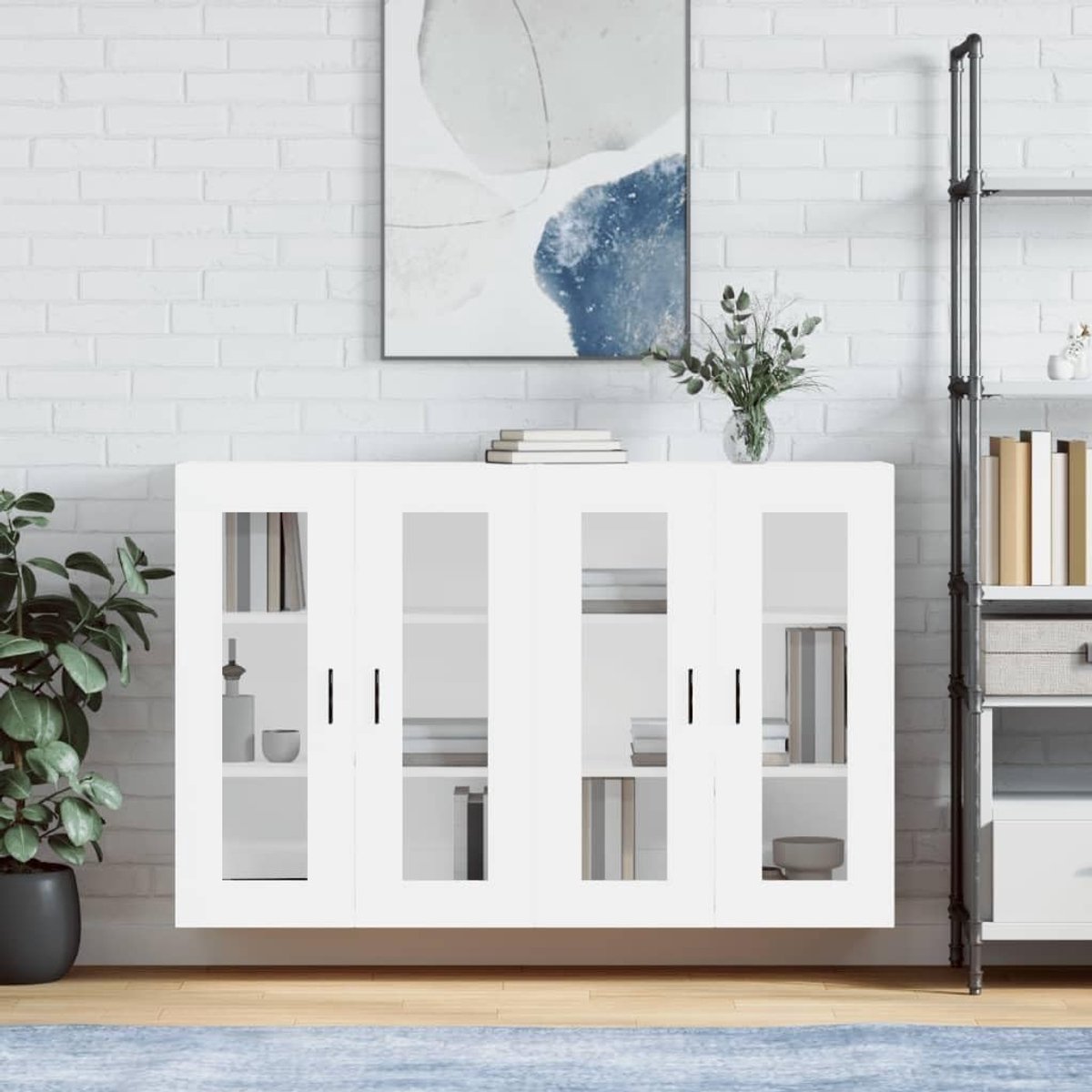 2 stuks. Wit houtmateriaal tuinkast sideboards voor woonkamer slaapkamer