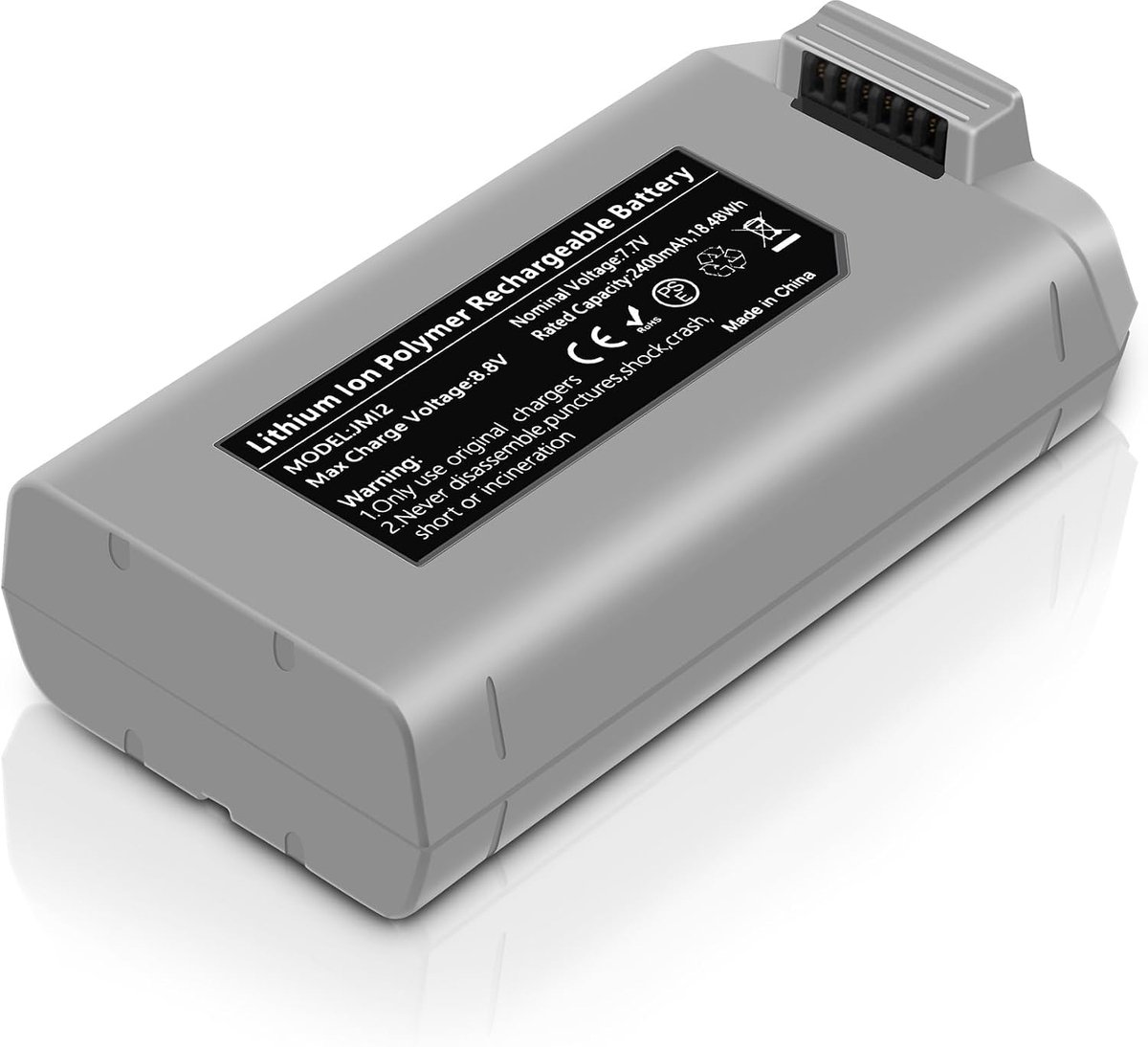 Intelligent Flight Mini 4K/Mini 2 batterij Mini 2 SE batterij vervanging 2400mAh 1 stuk drone-accu compatibel met DJI Mini 4K, Mini 2, Mini 2 SE, Mini SE