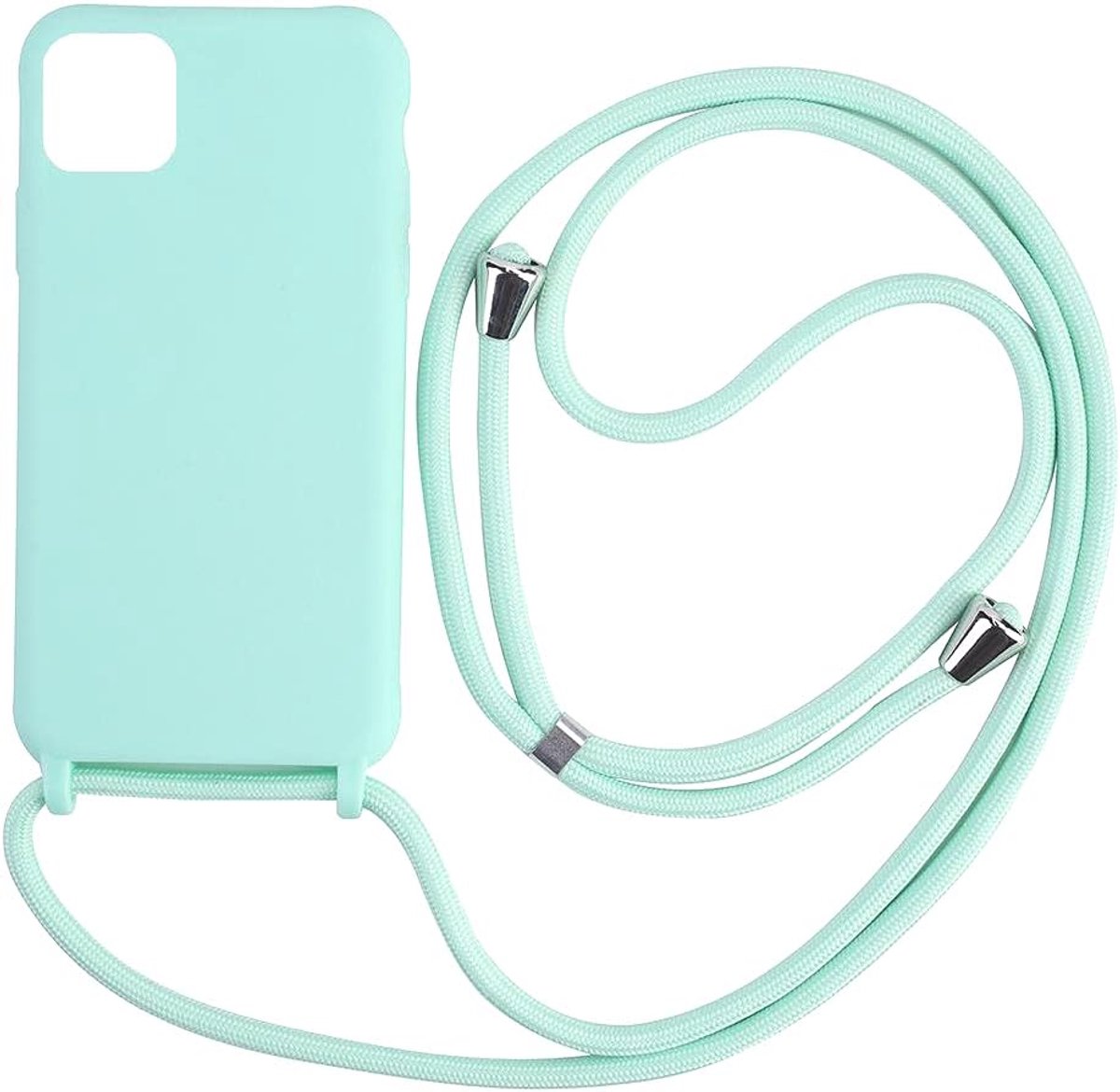 Compatibel met iPhone 15 Pro Max (6,7 inch), telefoonhalsband met TPU-koord, siliconen band, beschermhoes voor iPhone 15 Pro Max (6,7 inch), groen