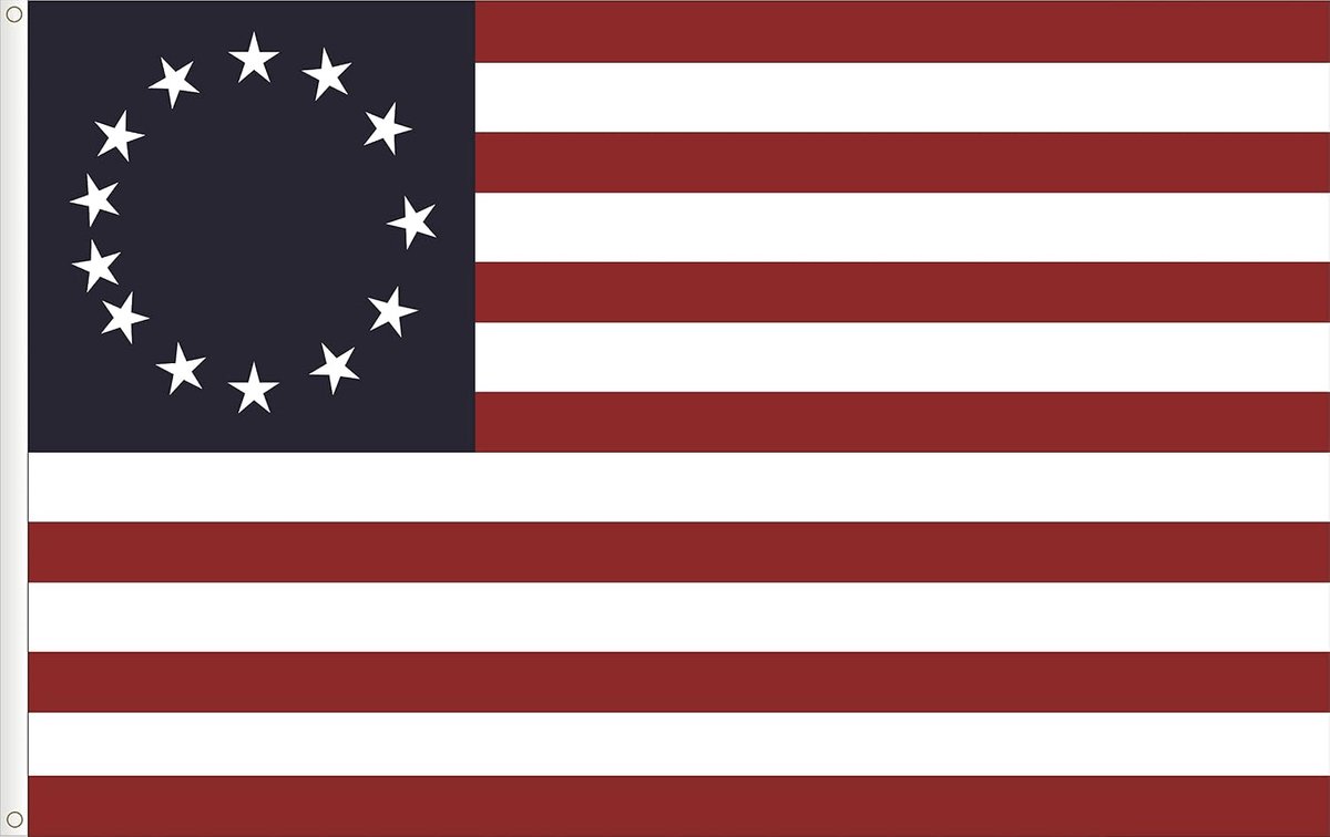 Vlag van de USA Betty Rose, S. XVIII platte kwaliteit, standaardmaat, groot