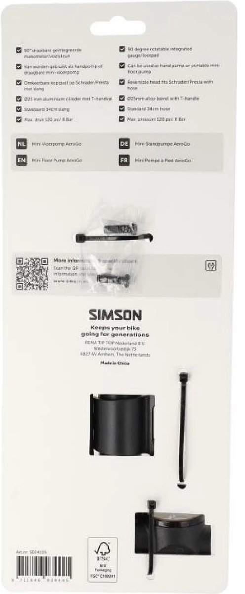 Simson mini vloerpomp AeroGo — afbeelding 3