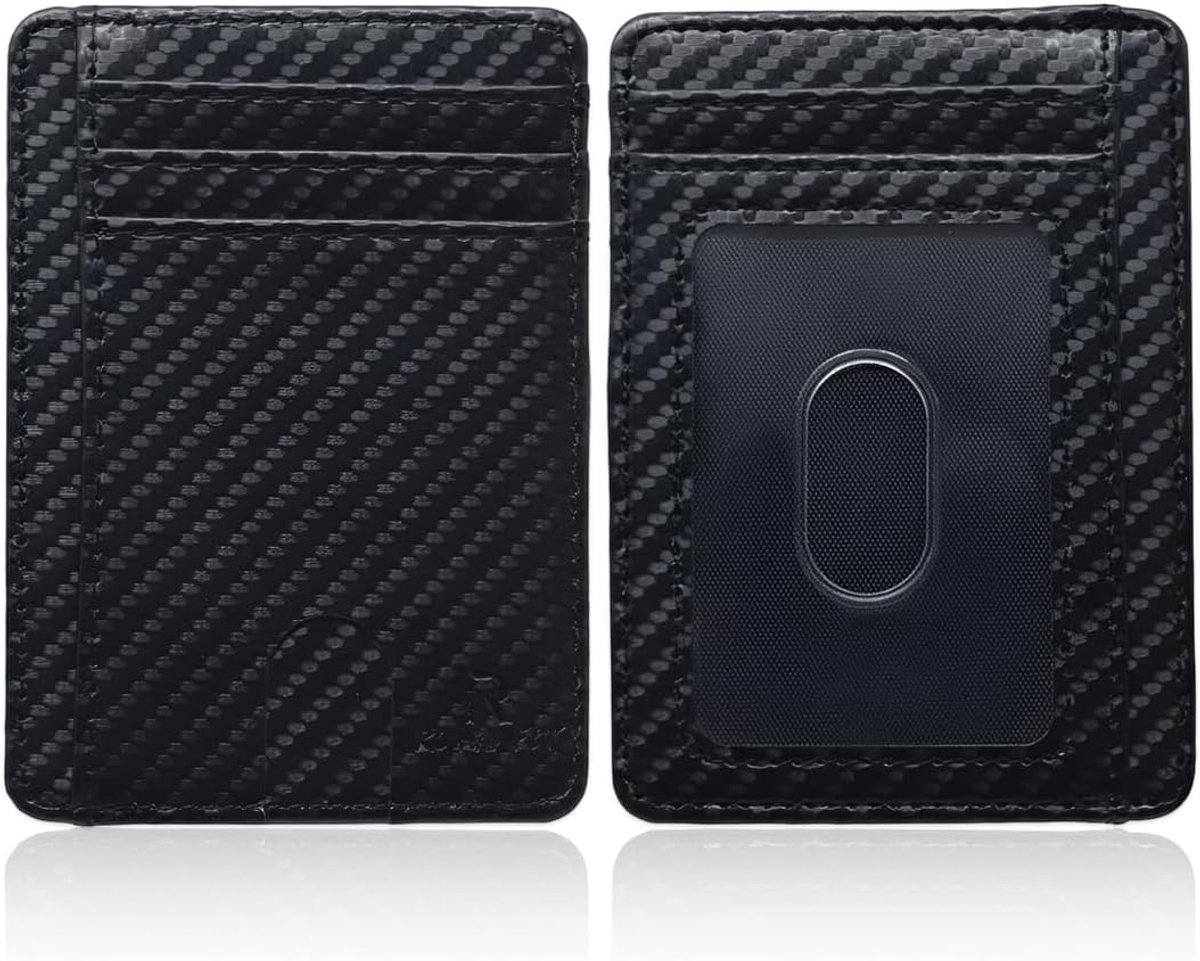 Creditcardhouder van metaal met RFID- en NFC-bescherming, 8 kaartvakken voor dames en heren, compact en minimalistisch design