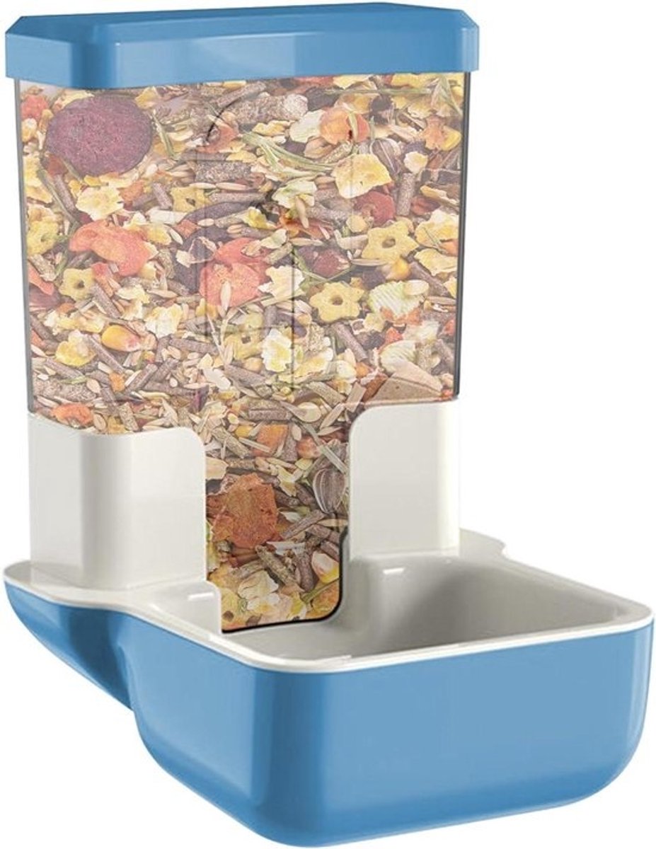 Wan Automatische Voerbak voor Konijnen - Voorkomt Morsen - Blauw - Wan - €48,59