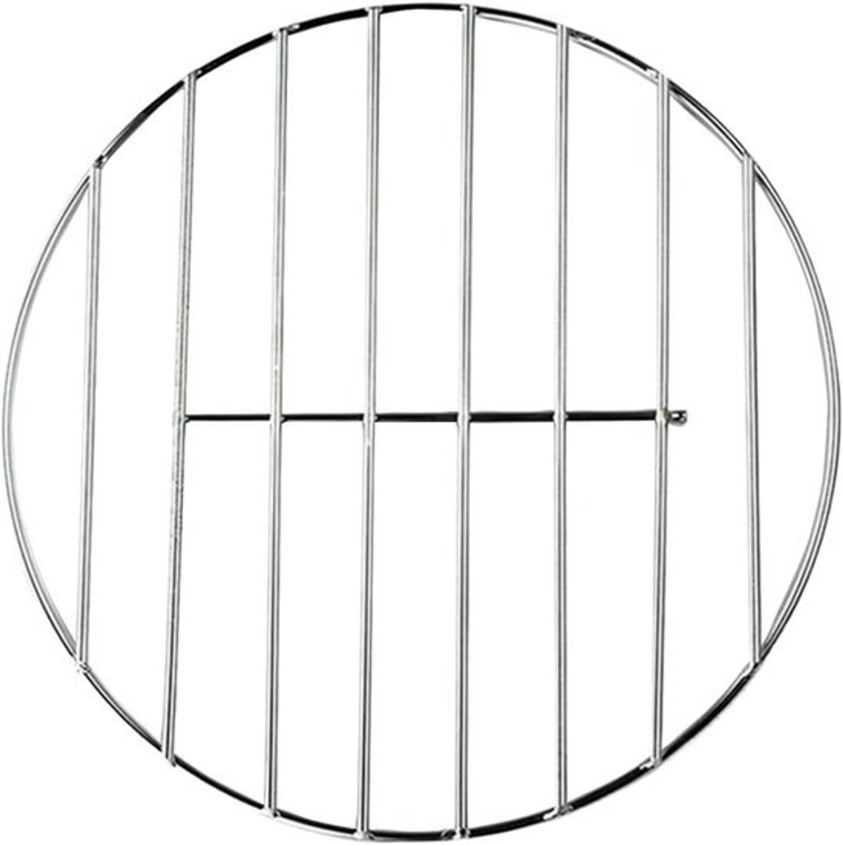 Grillrooster Rond - RVS Plaat - Buiten Koken - Hittebestendig Ontwerp - 30 cm Diameter - Zilverkleurig