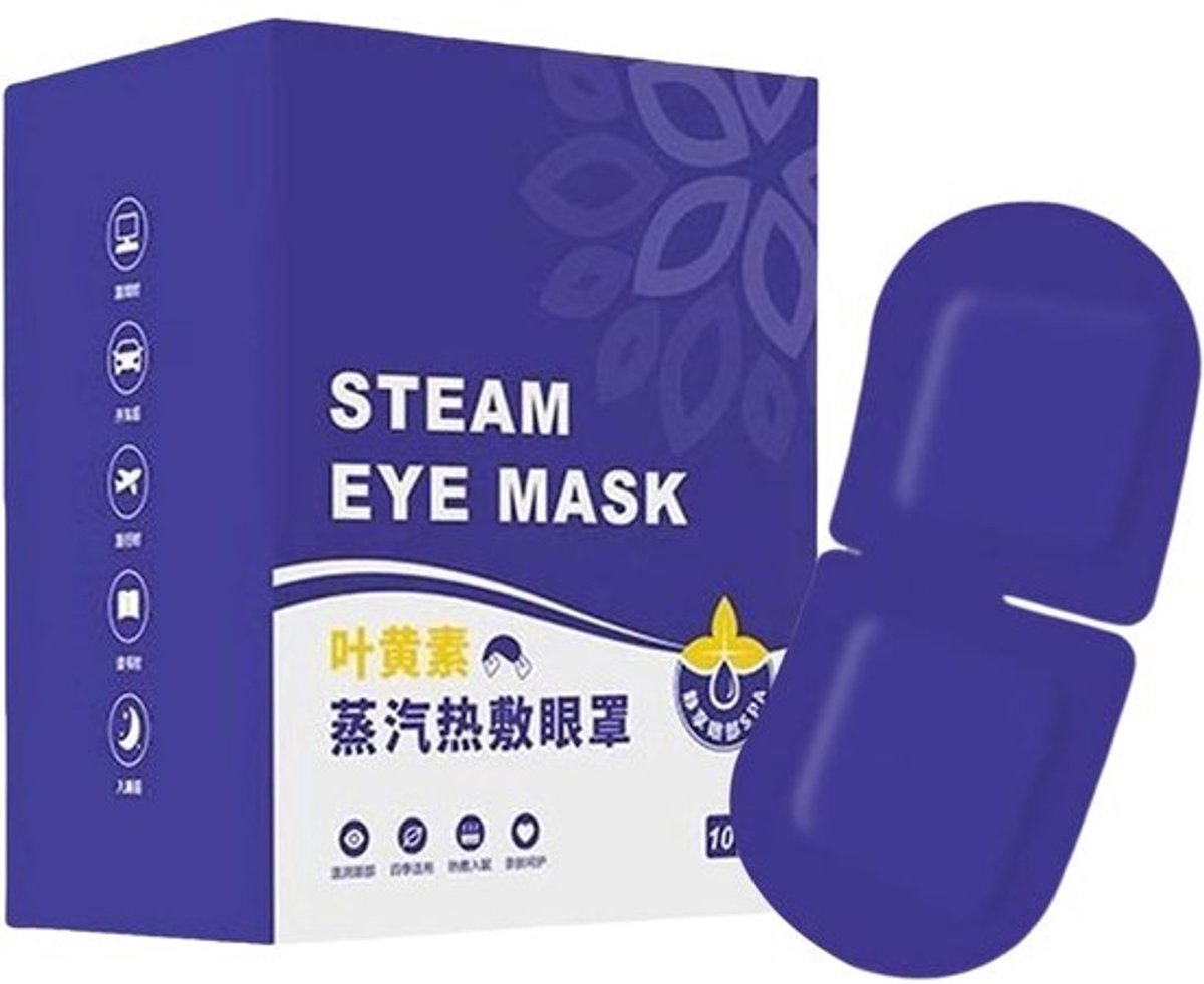 Verwarmde Oogmaskers - Stoommaskers Slaapmaskers - Ontspanning Ogen - Zelfopwarmend Compressie - 10 Stuks - Wit