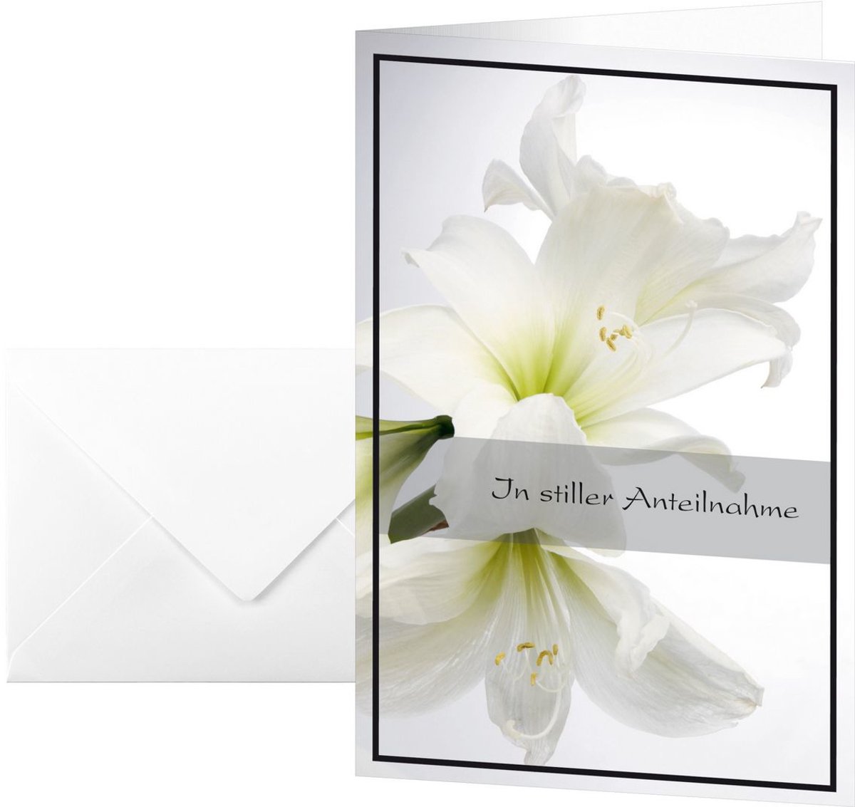 sigel trouwkaarten witte amaryllis b115xh170mm