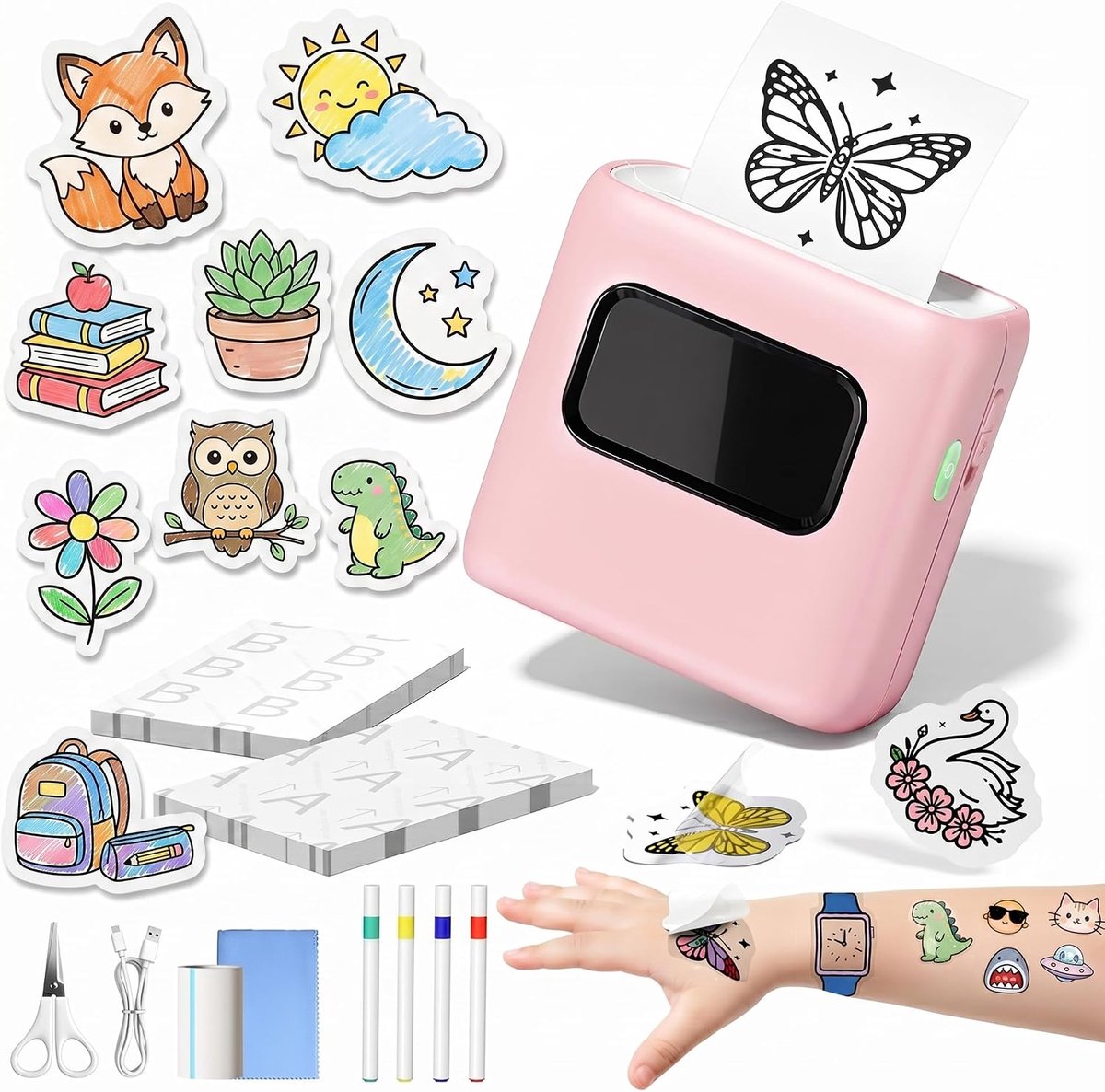 Tattoo-printer voor kinderen, cadeau voor meisjes, 5, 6, 7, 8, 9