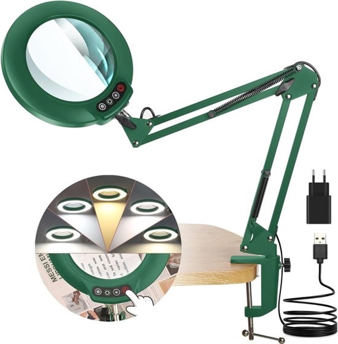 Loeplamp Met Standaard - Lamp Met Led Verlichting - Functioneel
