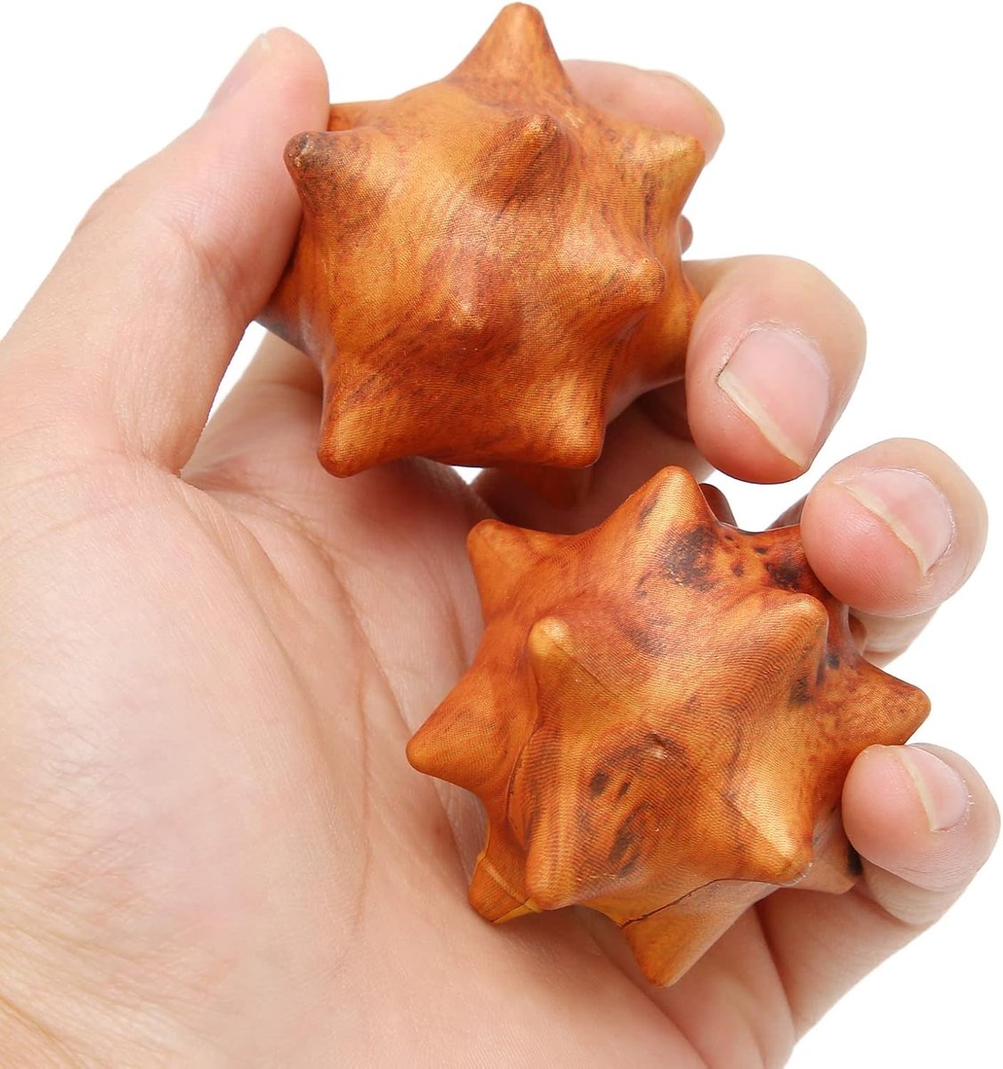 Dailygoods- Handmassagebal - 2 Stuks - Houten Massagebal - Acupressuur - Handontspanning - Verbetering Flexibiliteit