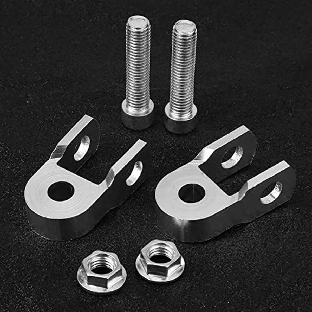 Schokdempers | 2 stuks Universele Motorfiets Schokdemper Riser Hoogte Verlenging Zilver(With Screw)