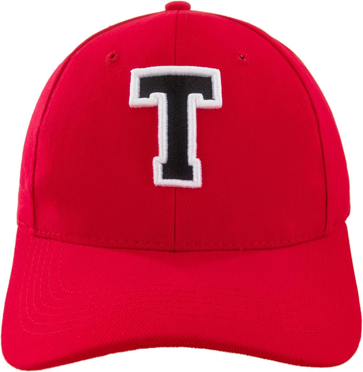 4sold Casual katoenen alfabet A-Z rode petten zwart letter snap back hoed hoeden unisex jongens meisjes pet baseballpet rood hoed kinderen pet alfabet A-Z