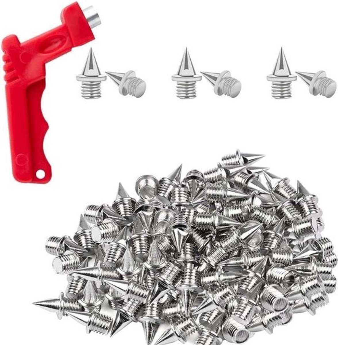 Universele 6mm Sport Noppen voor Sportschoenen - 50 Stuks Staal