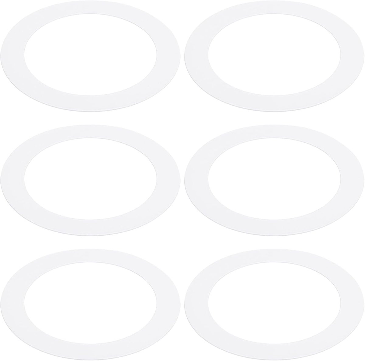 Domme Ringen ID 4,53 inch, OD 6,3 inch, 6 stuks stomme ringen metalen afdekking inbouwlamp voor plafondlampen, muur, LED-verlichting, matwitte afwerking