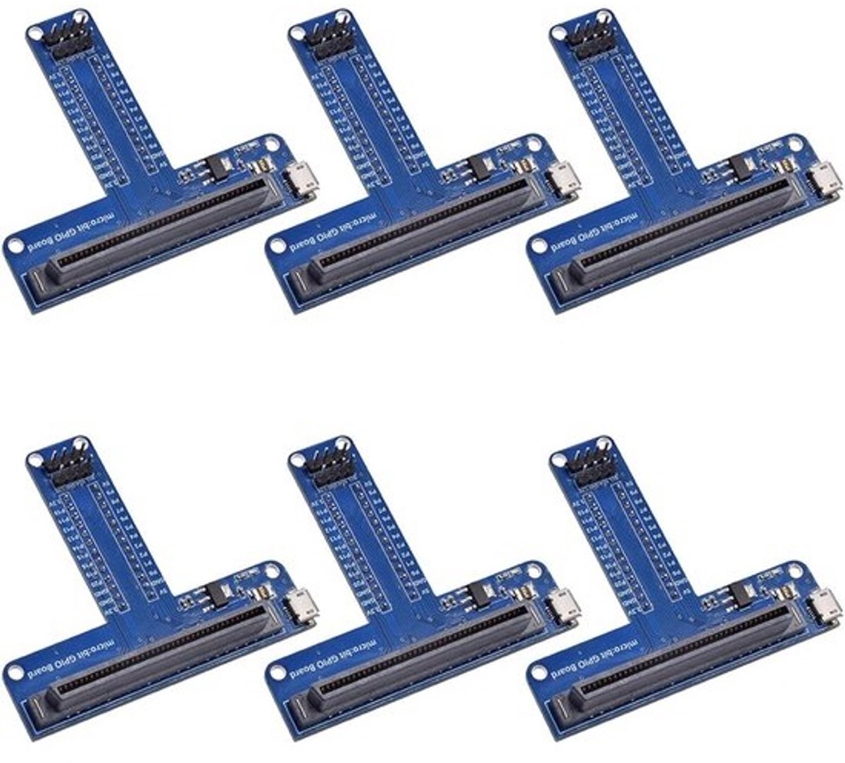 Uitbreidingsadapter voor Microbit - Breadboard Interface - Grafische Programmering - Python Compatibel - 655 x 73 mm - Blauw