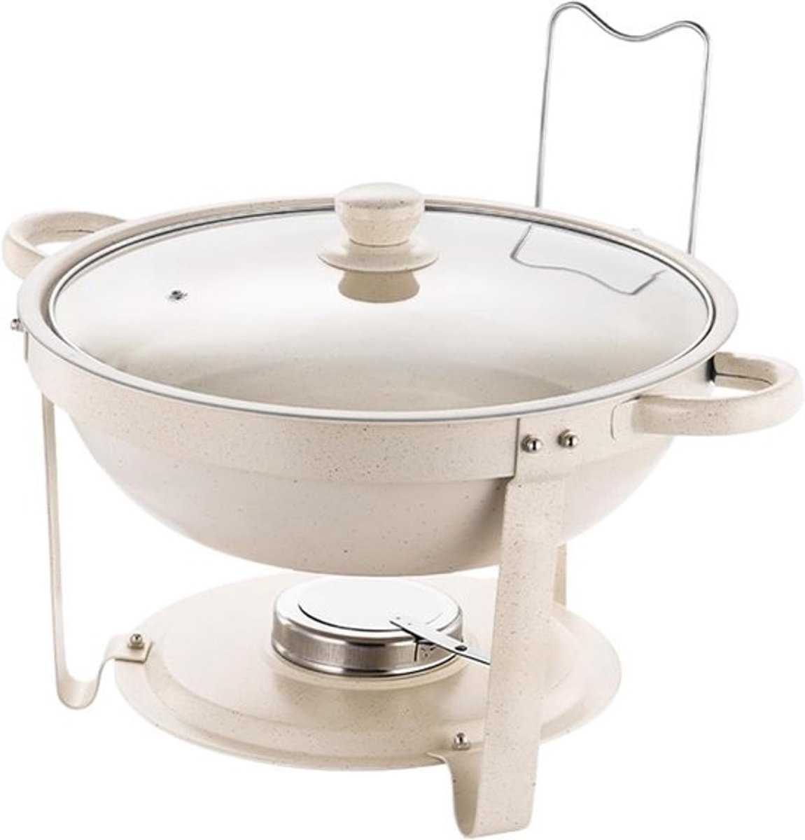 Buffet Warmers - Warmhoudschalen Serveerschalen - Feesten Warm Houden - Dubbele Vacuüm Isolatie - 35 cm - Wit