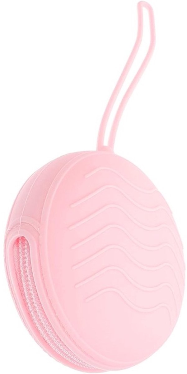Opbergdoos Menstruatiecup - Hygiëne Houder - Draagbaar en Compact - Lichtgewicht Siliconen - 9x9x4 cm - Roze