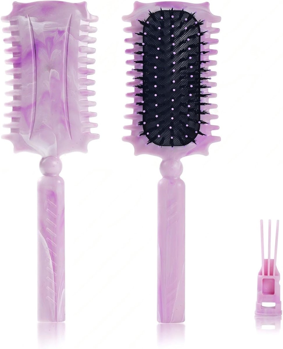 Krulborstel - Paars - - Multifunctionele Stylingborstel voor Mannen en Vrouwen