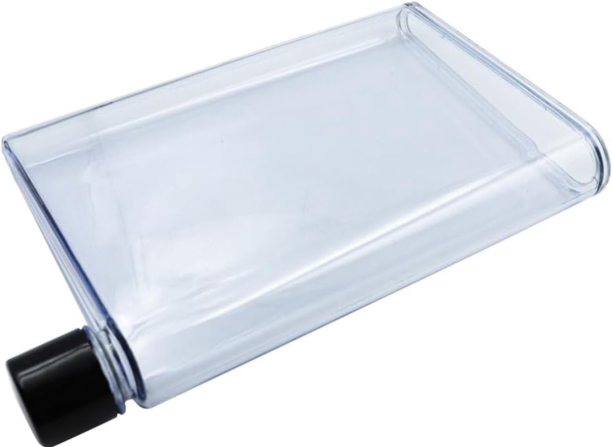 Dailygoods - Dailygoody - Herbruikbare Waterfles - Lekvrij - Compact en Plat - 420 ml - Ideaal voor Sport en Reizen - Handig voor Kamperen - Draagbaar