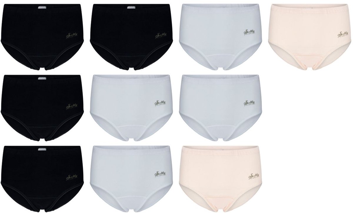 Beeren Bodywear Dames Maxi / Tailles 10-pack - Softly Julia Tailleslips - Mix - Katoen