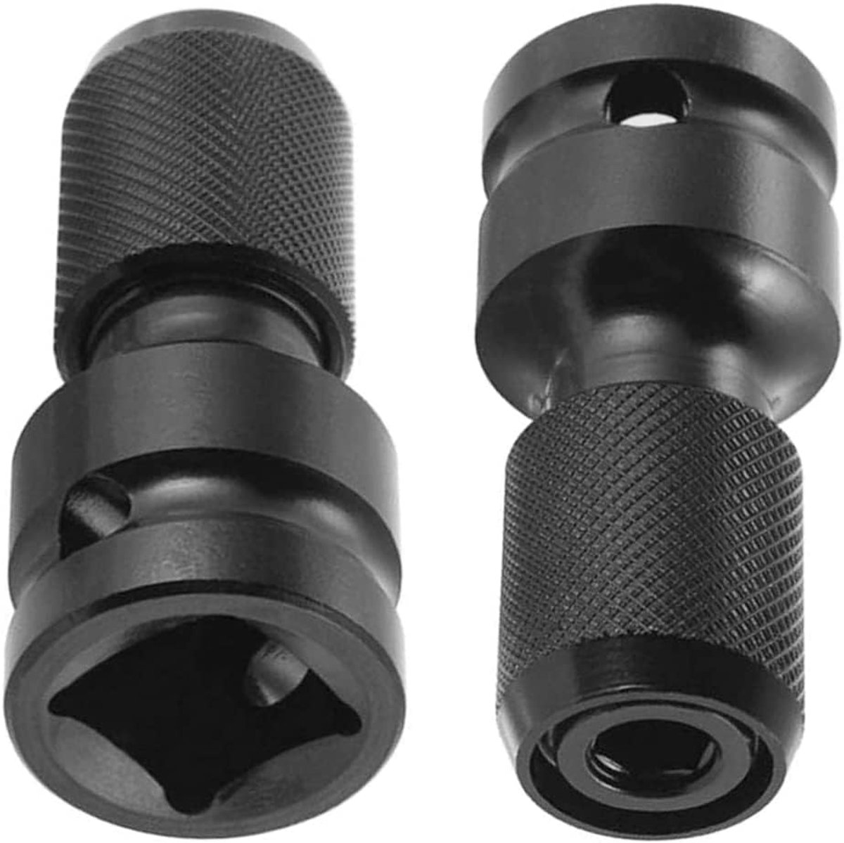 2 stuks dopsleuteladapterset 1/4 inch binnenzeskantadapter 1/2 inch slagschroevendraaier-adapter snelspanadapter zeskantschacht adapter slagadapter met converter voor slagschroevendraaier