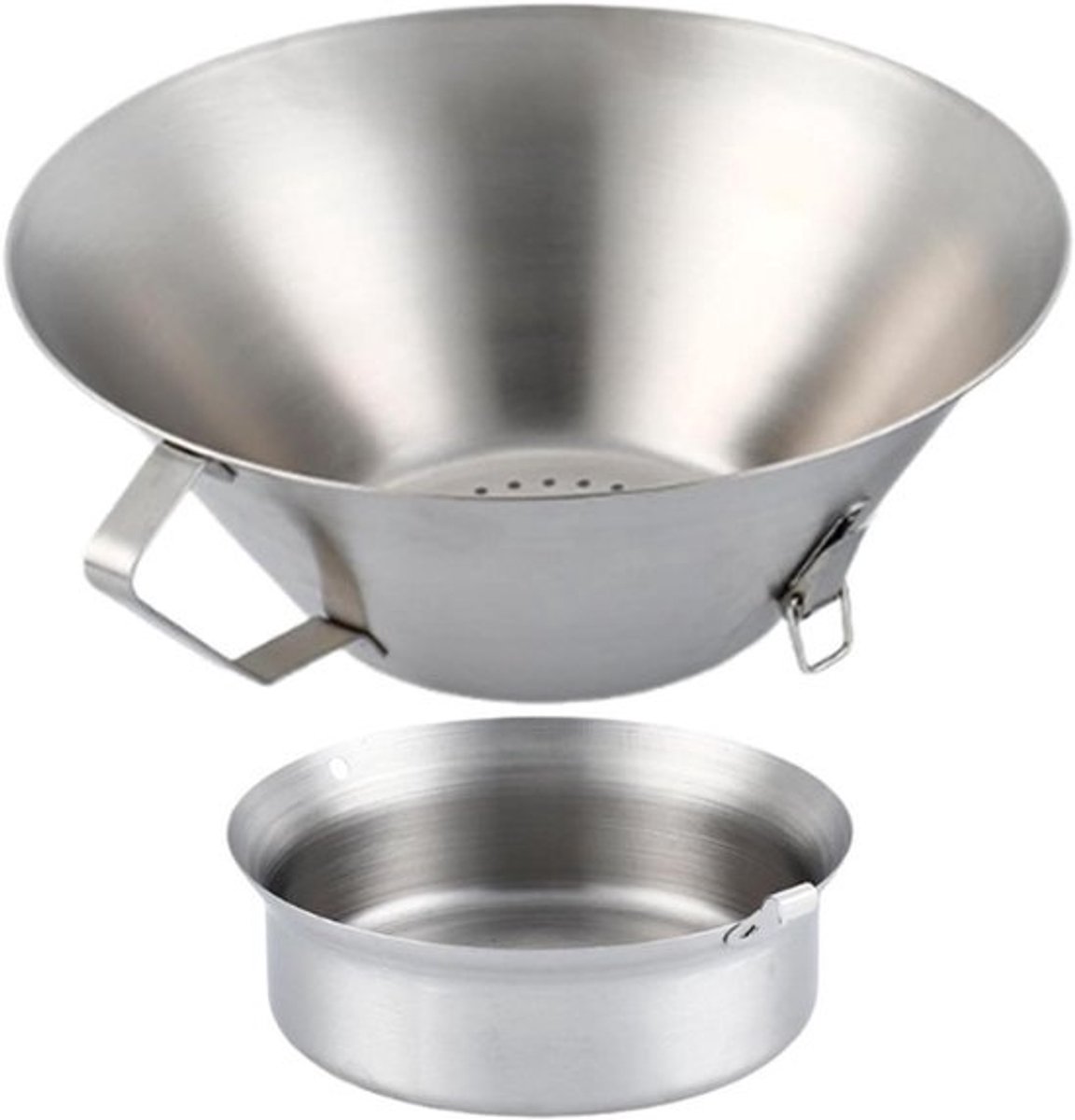 Oliezeef Frituurvet - Vetzeef Keuken - Gezonder Frituren - Roestvrij Staal - 32x28x155 cm - Zilver