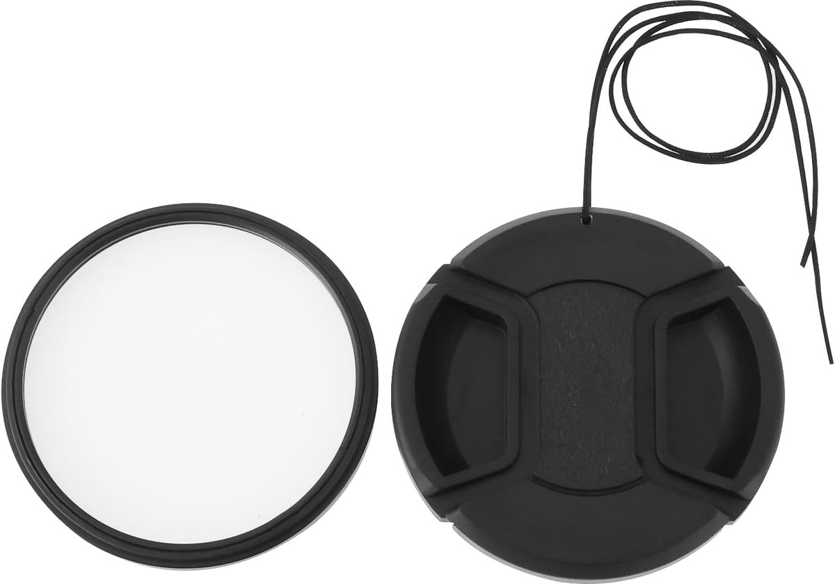 Dailygoods - 58mm Filter Lens Cap Set met UV-filter en Adapter Ring