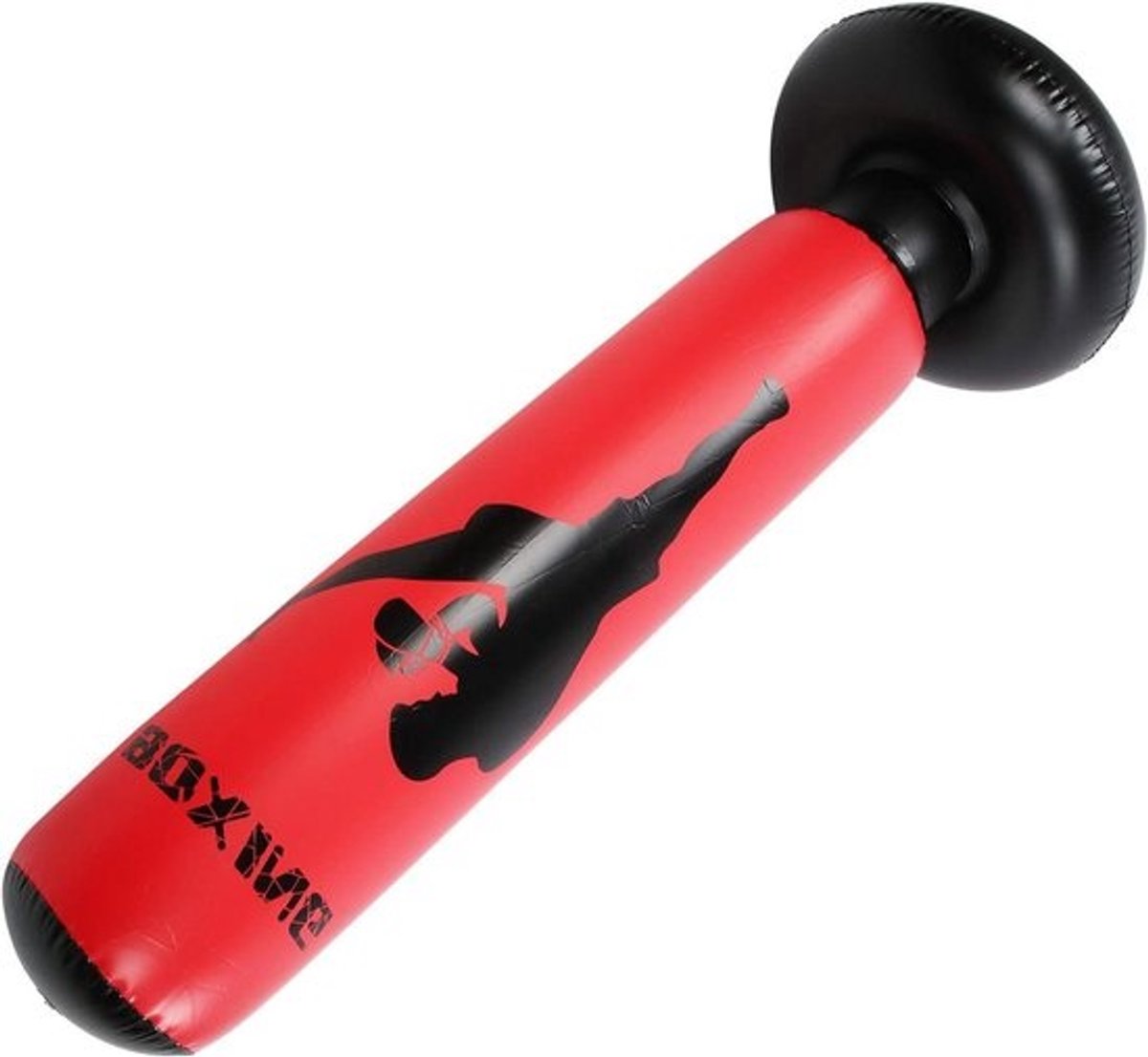 Opblaasbare Bokszak - Boks Pilaar - Fitness en Stressverlichting - Snelle Rebound Technologie - 170 cm - Zwart Rood