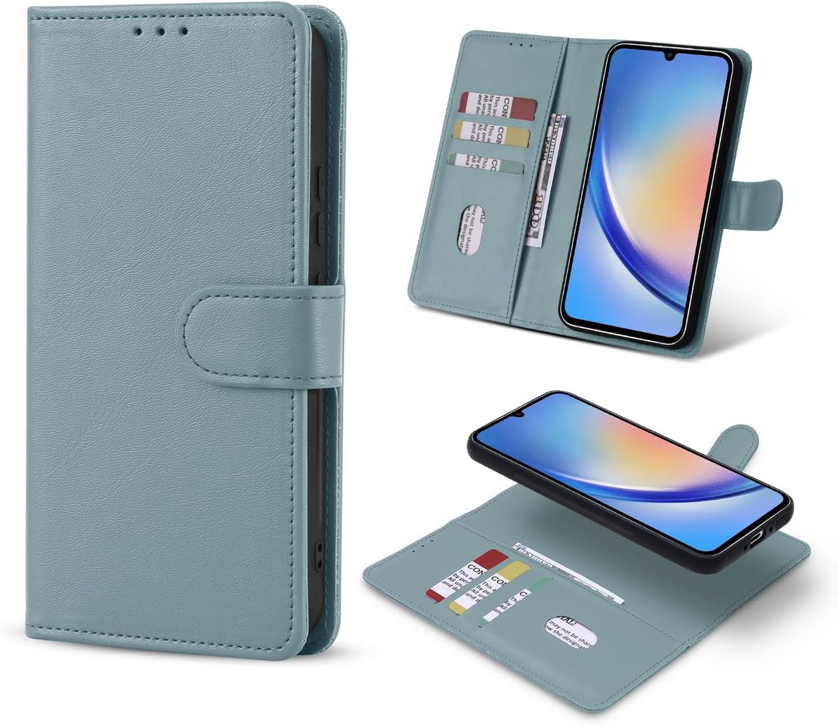 Geschikt voor Samsung Galaxy S24 Ultra - Blauw - 2 in 1 Magnetic Afneembaar Book Case