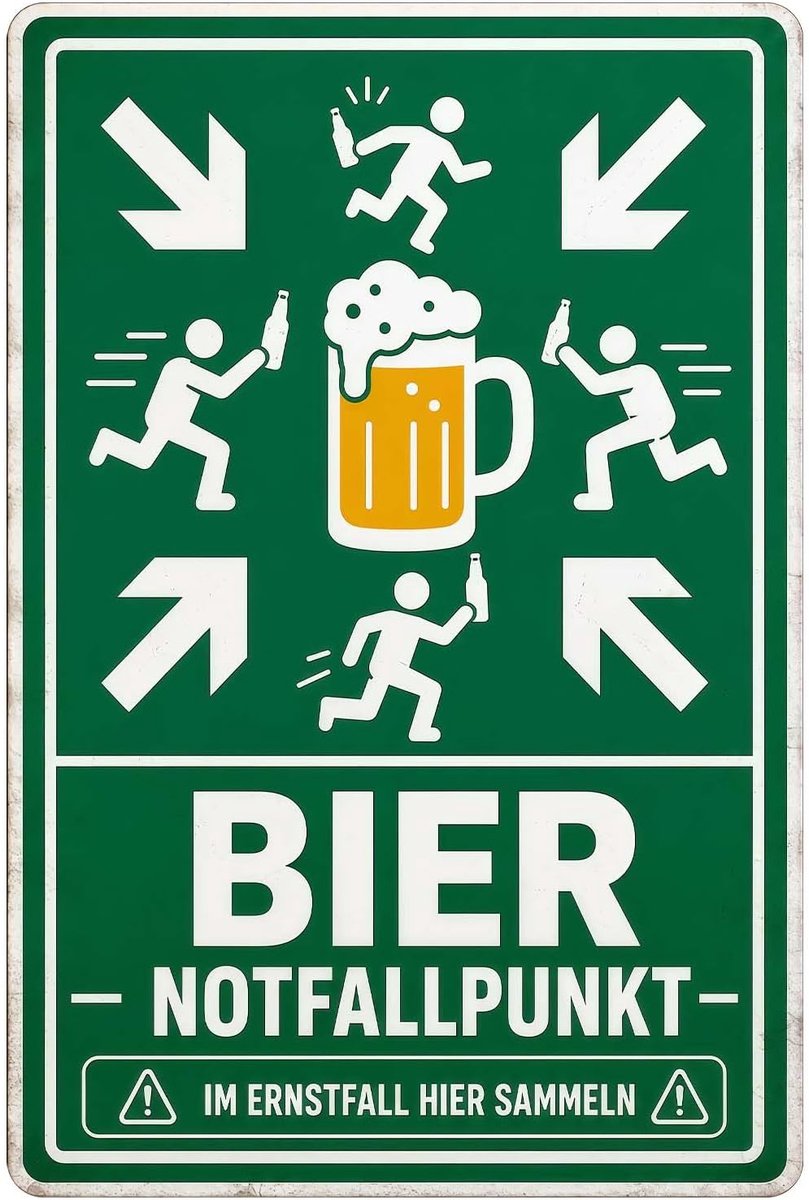 Saufstelle - bord 20 x 30 cm - geschenk alcohol photo booth - grappige spreuk feestdecoratie